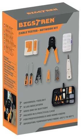 Bigstren Cable Tester - Bigstreen 25835 Network Kit