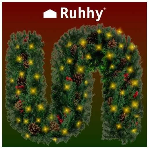 Kalėdų eglutės girlianda 2,7m su Ruhhy 22322 LED lemputėmis