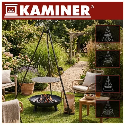 Kaminer 190x70cm Tripod Garden Grilis