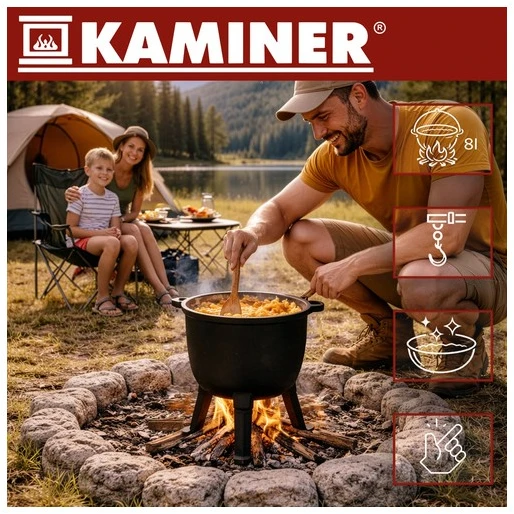 Kaminer emaliuotas ketaus virdulys 8l