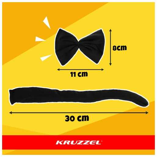 Kitten Costume - Juodas 4-Piece Kruzzel 26518