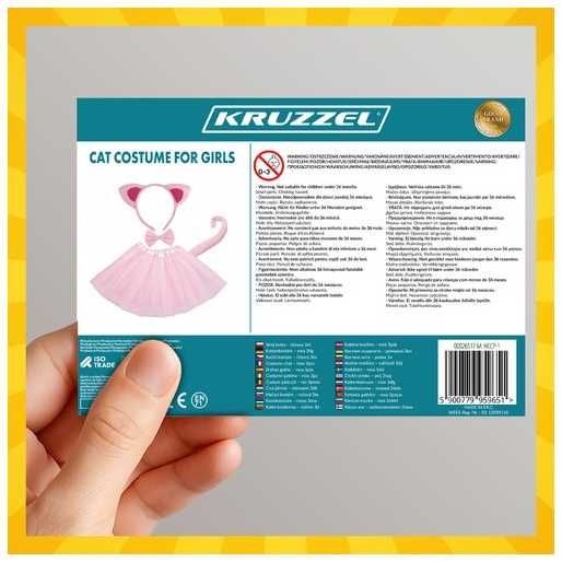 Kitten Costume - Rožinė 4-Piece Kruzzel 26517