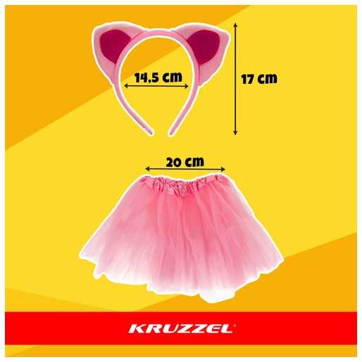 Kitten Costume - Rožinė 4-Piece Kruzzel 26517