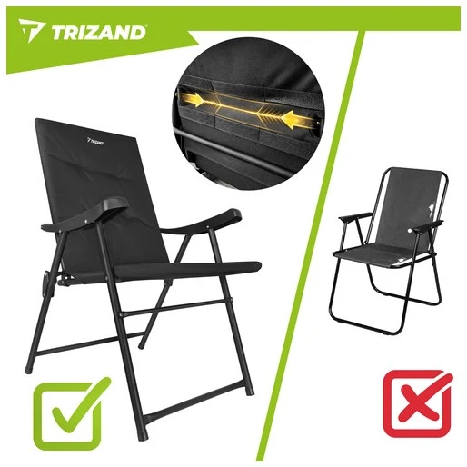 Kempingo kėdės 59x70x91cm - 2 vnt. Trizand