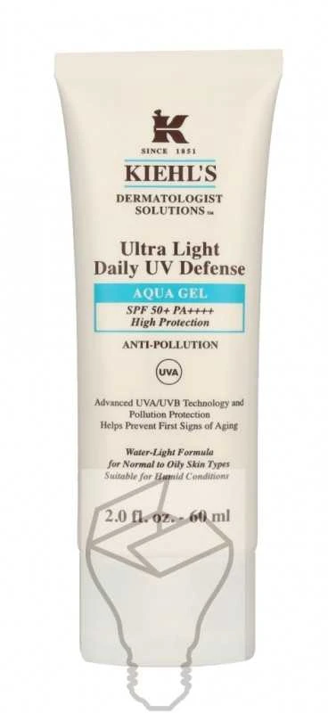 Kiehl's Kiehl´s Apsauginis lengvas veido gelis normaliai ir riebiai odai SPF 50 Derma Solutions ("Ultra Light Daily UV Defense Aqua Gel") 60 ml