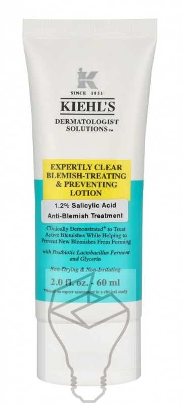 Kiehl´s Kiehl's Expertly Clear Acne-Treating & Preventing Lotion losjonas nuo spuogų, 60 ml