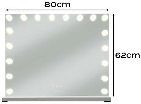 Kosmetinis veidrodis Soulima 108 LED 80x62 cm