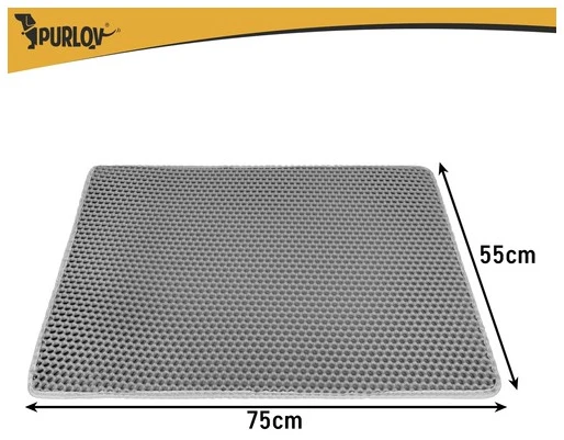 Litter box mat 75x55cm - pilka Purlov