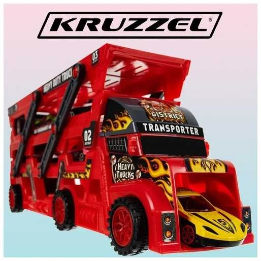 Kruzzel TIR sunkvežimio komplektas su 6 automobiliais 22515