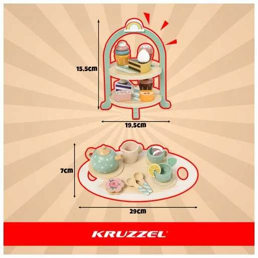 Vaikiškas arbatos rinkinys + Kruzzel 26418 torto stovas