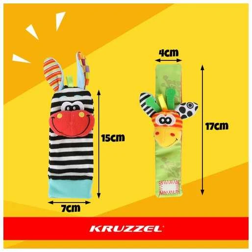 Kūdikių barškučiai - 4 vnt. rinkinys Kruzzel 25068