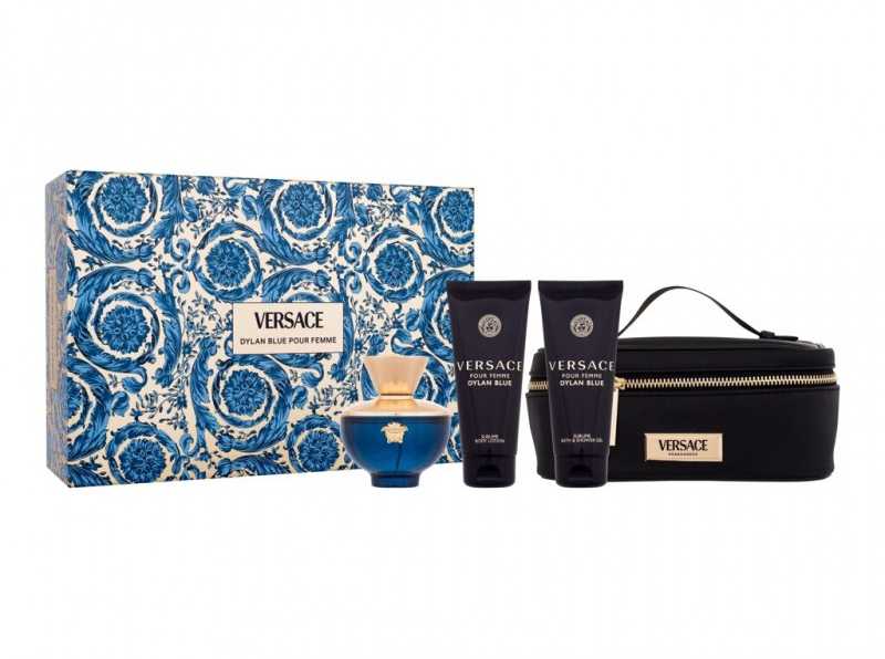 Kvepalų rinkinys moterims Versace Dylan Blue Pour Femme (EDP, 100 ml + kūno losjonas, 100 ml + dušo želė, 100 ml)