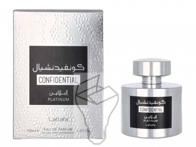 Unisex kvepalai Lattafa Confidential Platinum EDP, 100 ml