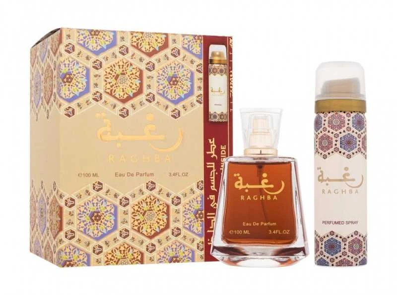 Lattafa Raghba unisex rinkinys (100 ml EDP kvepalai + 50 ml purškiamas dezodorantas)