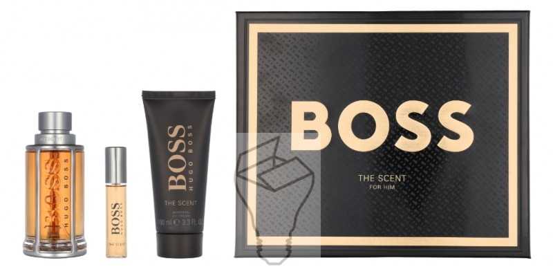 HUGO BOSS Boss The Scent rinkinys vyrams (EDT, 100 ml + EDT, 10 ml + dušo želė, 100 ml)