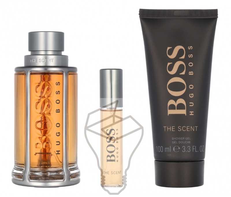 HUGO BOSS Boss The Scent rinkinys vyrams (EDT, 100 ml + EDT, 10 ml + dušo želė, 100 ml)