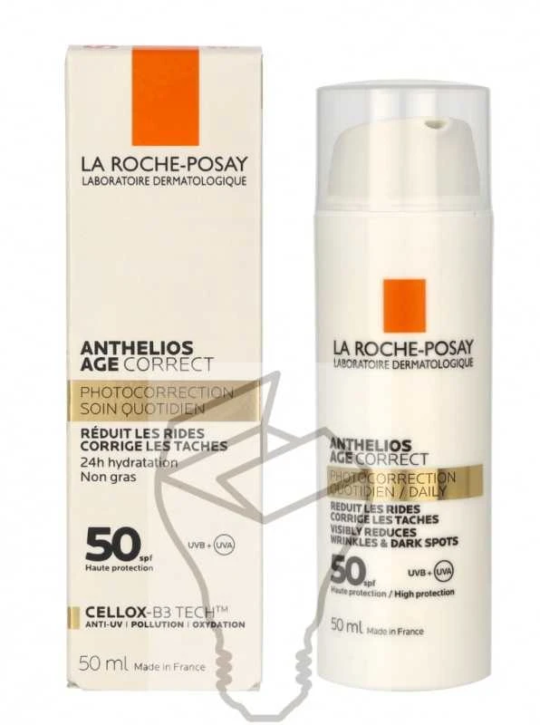 La Roche-Posay Anthelios Age Correct Daily Care SPF 50 kremas nuo saulės, 50 ml