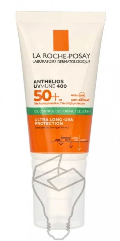 La Roche Posay Anthelios XL Anti-Shine Non-Perfumed Dry Touch Gel-Kreminis SPF 50+ apsauginis gelinis kremas jautriai veido odai, 50 ml