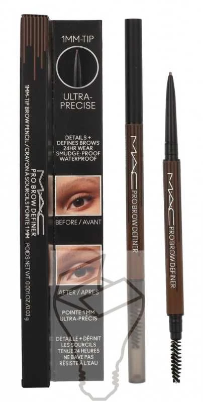 MAC Pro Brow Definer 1 Mm Tip Brow Pieštukas 24 Hour Atsparus vandeniui, 0.03 g
