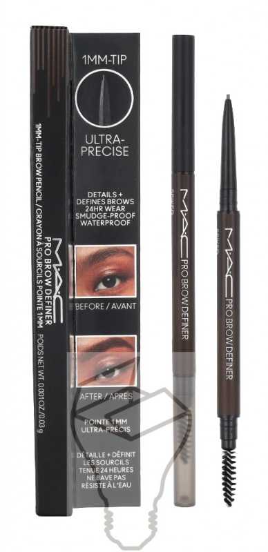 MAC Pro Brow Definer 1 Mm Tip Brow Pieštukas 24 Hour Atsparus vandeniui, 0.03 g