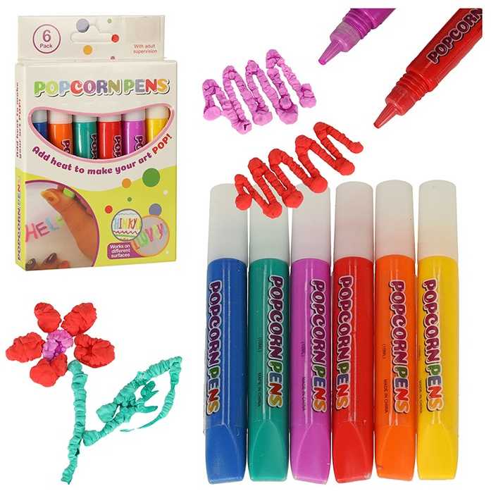 Magiški žymekliai magiškų žymeklių rinkinys 3D popkornų efektas