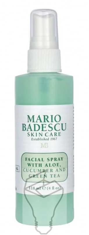 Mario Badescu Facial Purškiklis With Aloe, Cucumber And Žalias Tea žvalumo suteikiantis veido purškiklis, 118 ml