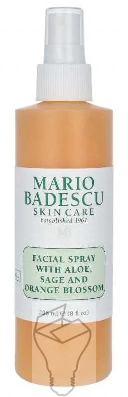 Mario Badescu Facial Purškiklis With Aloe, Sage & Oranžinis Blossom gaivinantis veido purškiklis sausai odai, 236 ml