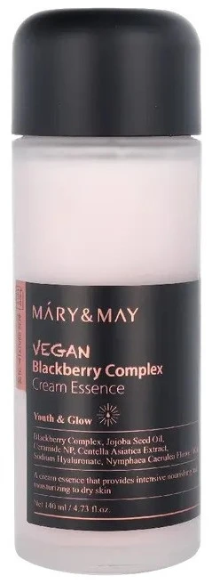 Mary & May Vegan Blackberry Complex Kreminis Essence Youth & Glow dvifazė esencija veidui, 140 ml