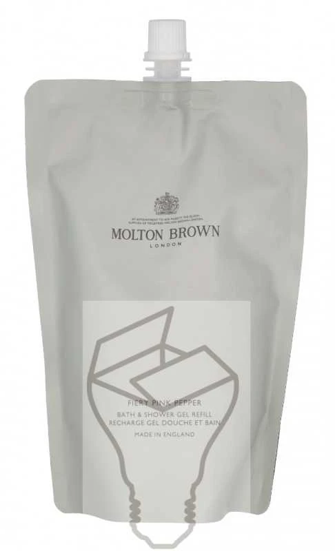Molton Brown Infinite Bottle Fiery Rožinė Pepper Bath & Dušo želė Refill dušo gelio papildymas, 400 ml