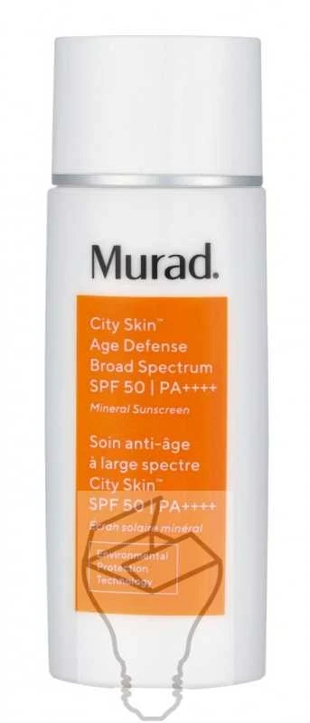 Murad Skincare Murad City Skin Age Defense Broad Spectrum SPF 50 PA++++ koreguojantis apsauginis veido kremas nuo saulės, 50 ml