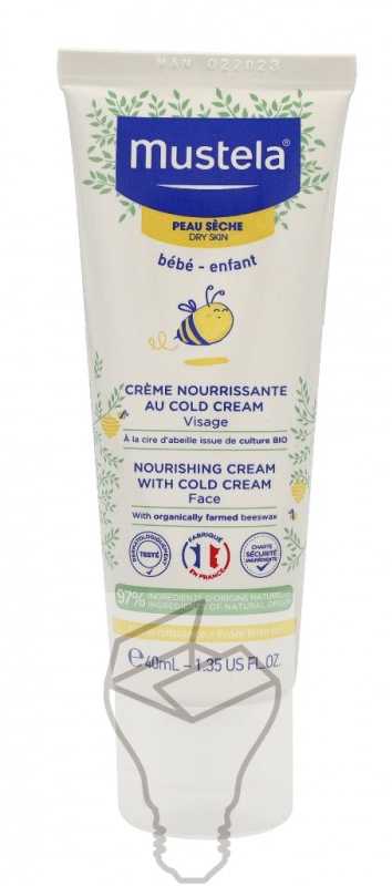 Mustela Bebe maitinamasis kremas su šaltuoju kremu, 40 ml