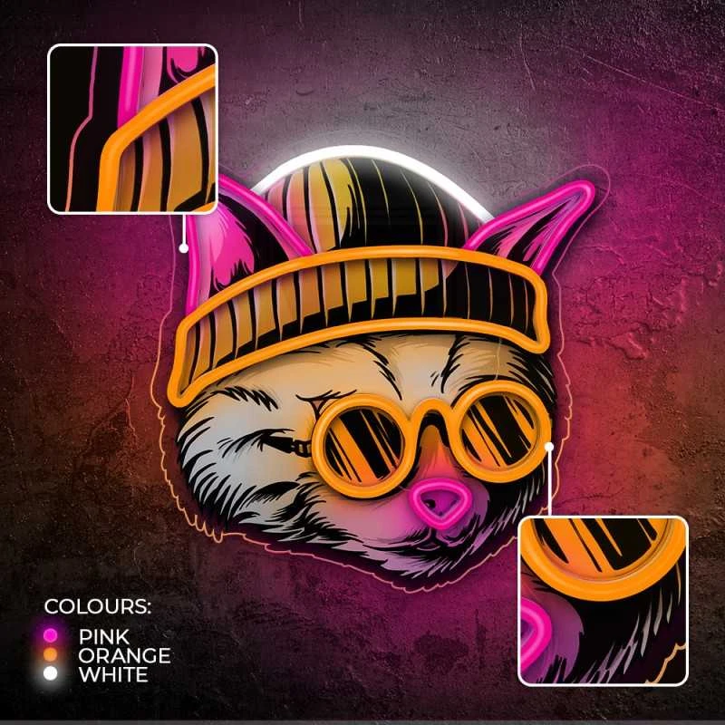 Plastrol Neoninis ART LED CAT DREAMER daugiaspalvis FLA04 Forever Light