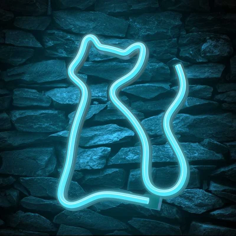 Neoninis LED šviestuvas CAT turkio spalvos NNE24 Neolia