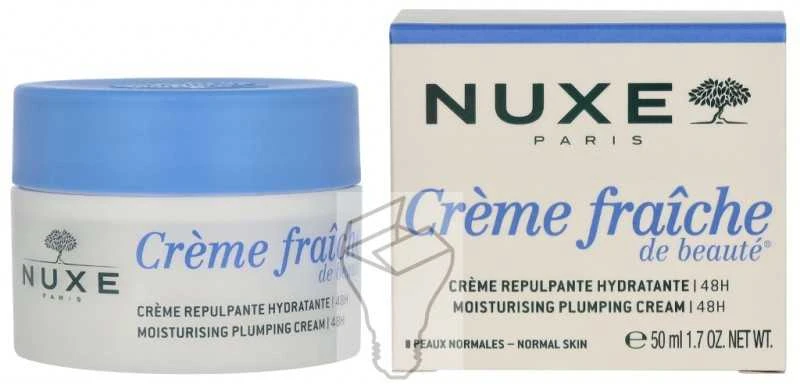 NUXE 48 val. drėkinantis kremas normaliai odai „Crème Fraîche® de Beauté 48H Moisturizing Plumping cream for normal skin“, 50 ml