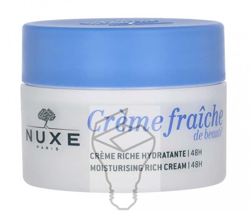 NUXE 48 val. drėkinantis tirštos konsistencijos kremas sausai odai „Crème Fraîche® de Beauté 48H Moisturizing Rich cream for dry skin“, 50 ml