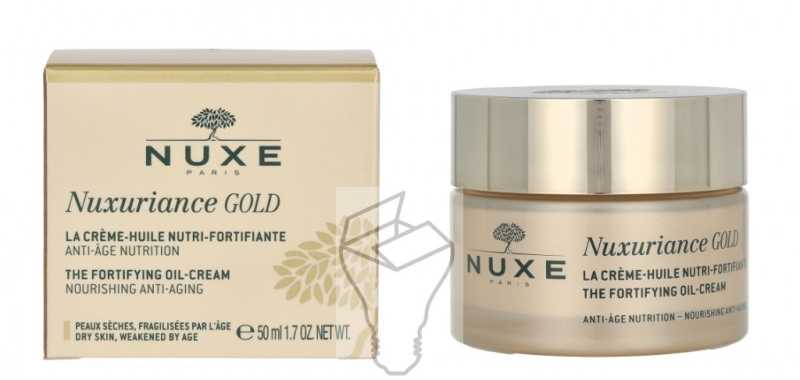 Nuxe Maitinamasis-stiprinamasis maksimaliai nuo senėjimo saugantis aliejinis kremas „Nuxuriance® Gold Nutri-fortifying oil cream ultimate anti-aging“, 50 ml