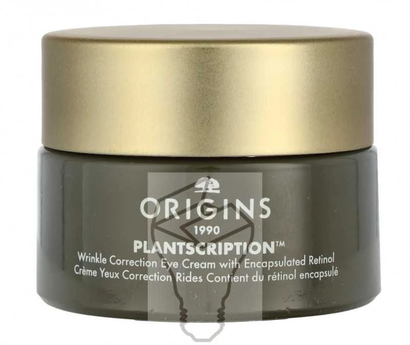 Origins Plantscription Wrinkle Correction Paakių kremas With Encapsulated Retinol drėkinamasis ir glotninamasis paakių kremas su retinoliu, 15 ml