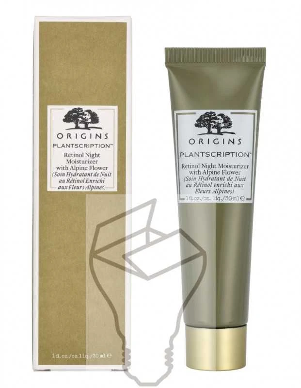 Origins Plantscription Retinol Night Moisturizer With Alpine Flower naktinis drėkinamasis kremas su retinoliu, 30 ml