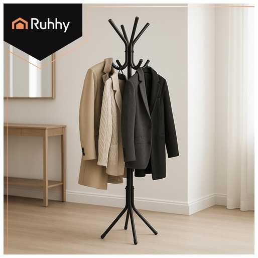 Standing coat rack 170cm - juodas Ruhhy 26362