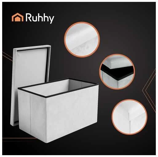 Pilkas aksominis pufas 60x30x30 cm Ruhhy 25994
