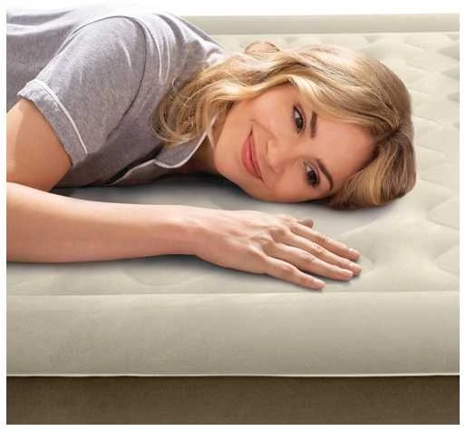 INTEX Pripučiamas čiužinys-lova Ultra Plush Queen su pompa,152x203x46cm
