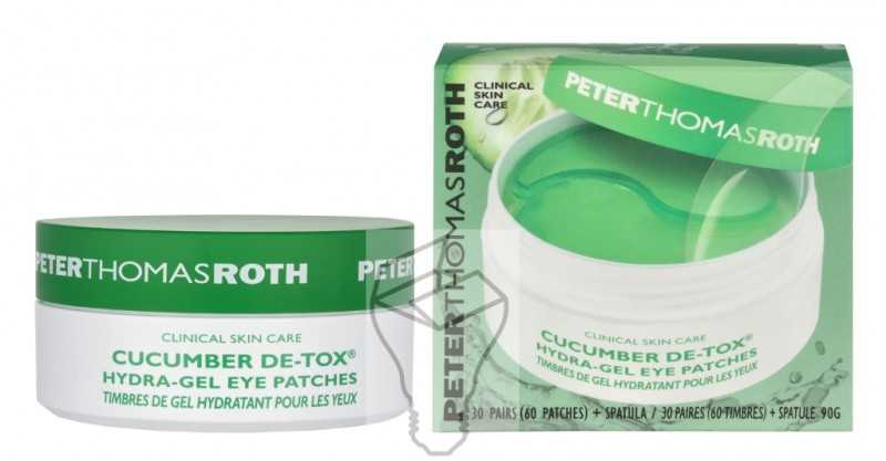 Peter Thomas Roth P.T. Roth agurkų detoksikuojantys drėkinamieji geliniai paakių pleistrai, 60 vnt.