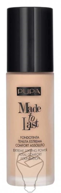 Pupa Milano Pupa Made To Last Total Comfort Foundation SPF10 #030 Natural rusvai gelsvas, 30 ml