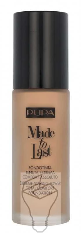 „Pupa Made To Last“ ilgai išliekantis skystas makiažo pagrindas be parabenų, 050 Sand, 30 ml