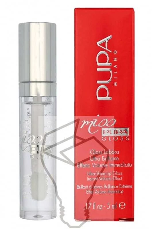 Pupa Milano Miss Pupa lūpų blizgesys, 5 ml, spalva: 100 Crystal Glass