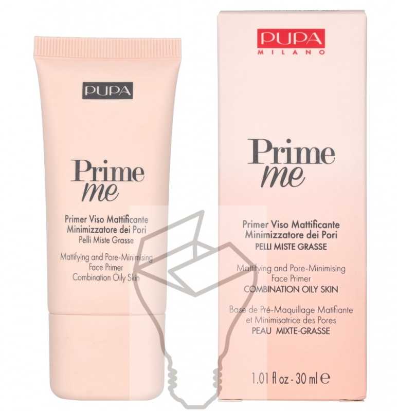 „Pupa Milano Pupa Prime Me“ matinį atkuriamąjį ir poras mažinantį veido makiažo pagrindą, 30 ml
