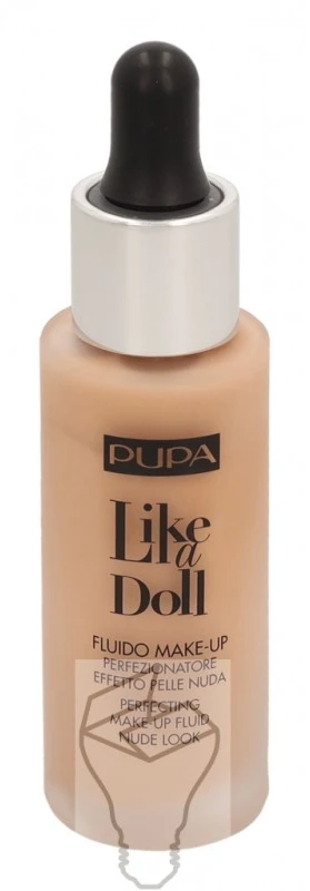 Pupa Milano Pupa Pupa Like A Doll Perfecting Make-Up Fluid SPF15 #030 Natural rusvai gelsvas, 30 ml