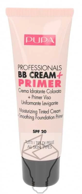 Pupa Milano Pupa Pupa Professionals BB Kreminis + Primer SPF 20 BB veido kremas-makiažo pagrindas, atspalvis: 001 Nude, 50 ml
