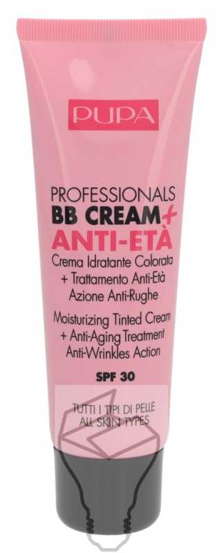 Pupa Milano PROFESSIONAL BB CREAM + ANTI-ETA' BB kremas, atspalvis: 001 Nude, 50 ml