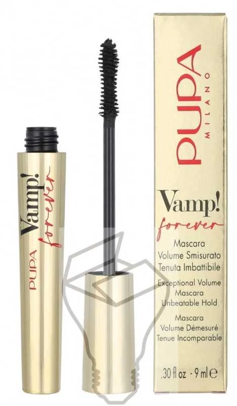 Pupa Milano Vamp! Blakstienų tušas Forever 111 Forever Juodas, 9 ml